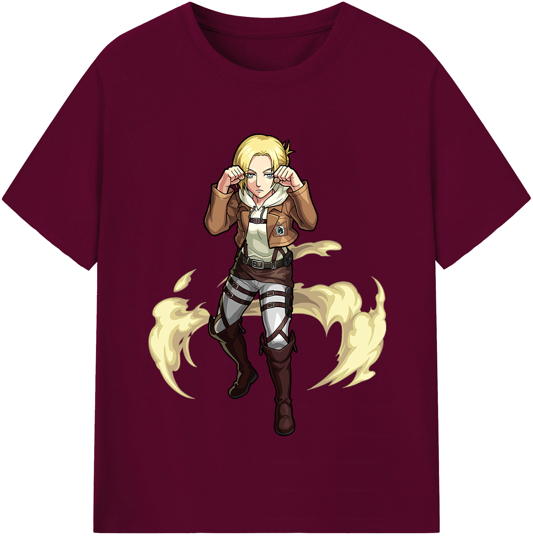 （画像用） 進撃の巨人 アニ・レオンハート Attack on Titan Annie Leonhart レディースカジュアルプリントTシャツ（綿100％）